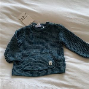 6-9 month blue baby Zara sweater.